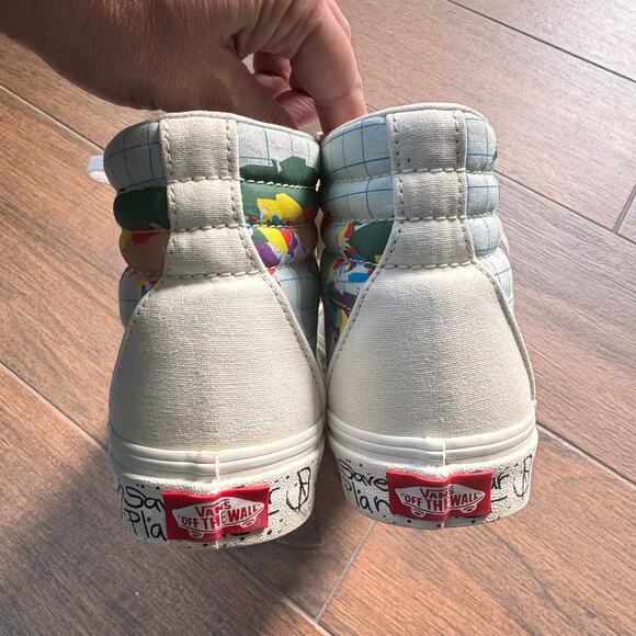 VANS Save Our Planet x Sk8-High Tops Women’s Size 7 Men’s 5.5 Sneakers Globe - Picture 5 of 10